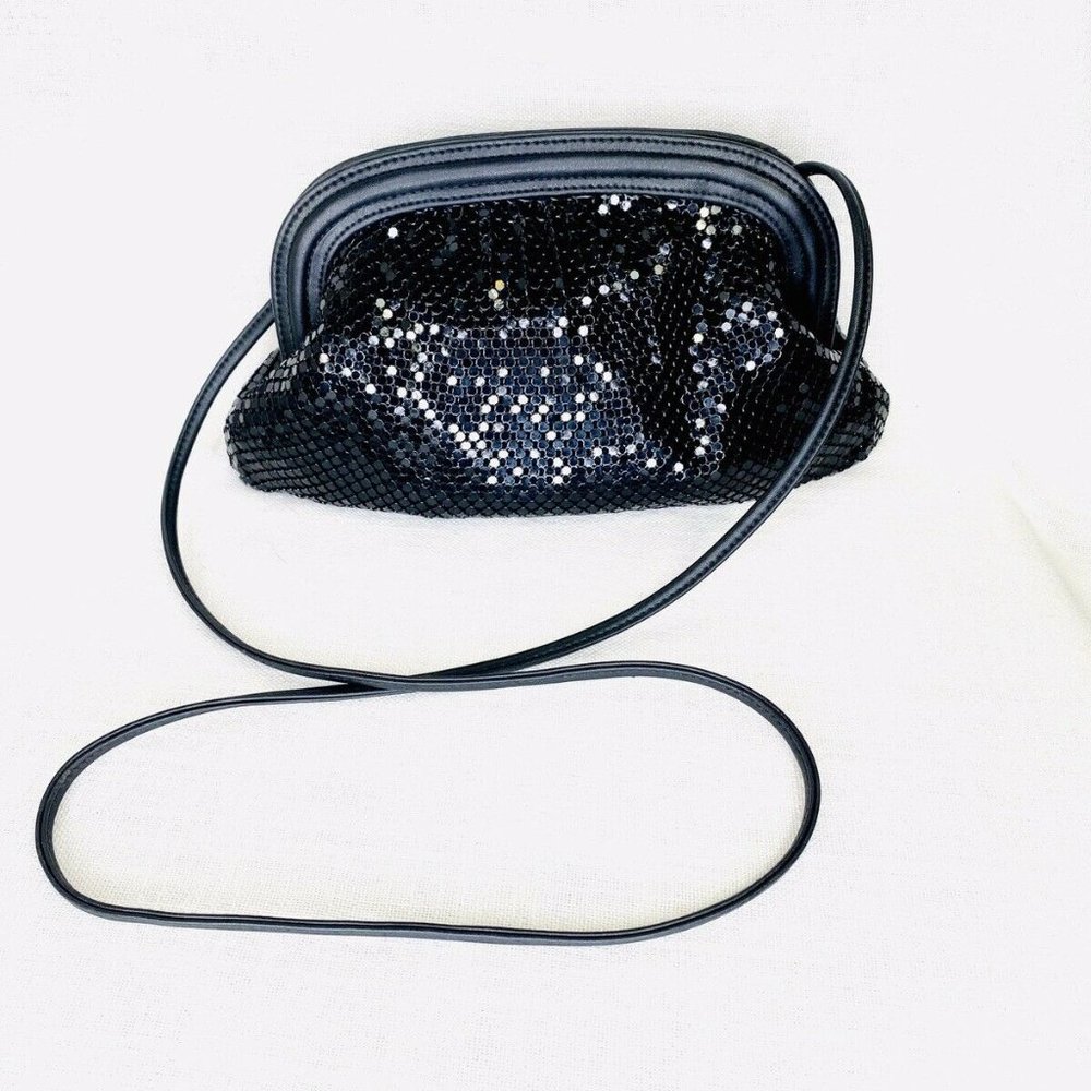Whitting & Davis Vintage Black Mesh Evening Bag